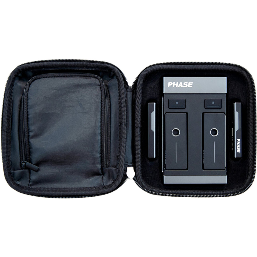 Open Phase DJ hard case with foam interior and sturdy exterior, designed for protecting DJ equipment during transport.