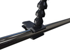 Chrome clip-on microphone pop filter foam set by Pop Audio, designed to reduce plosive sounds during recording.