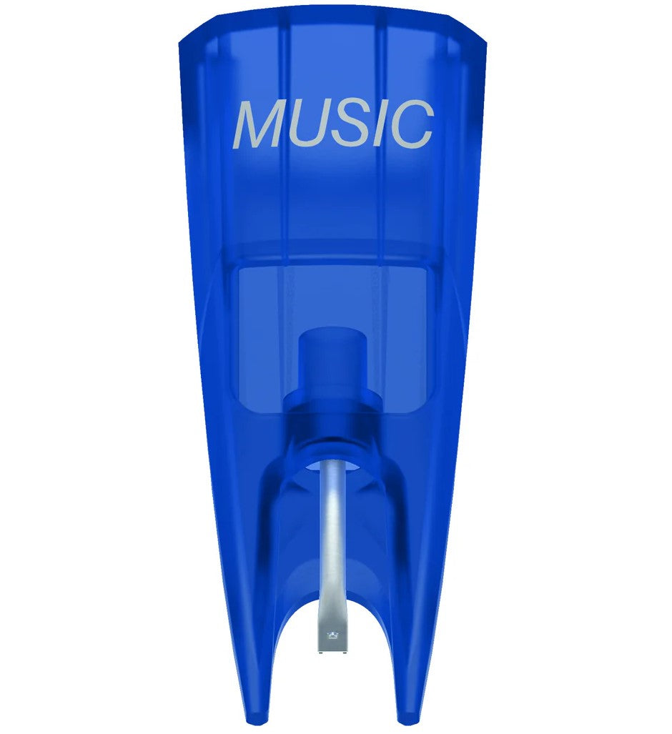 Ortofon Concorde Music Blue turntable stylus with blue cartridge tip, designed for high-quality vinyl playback.