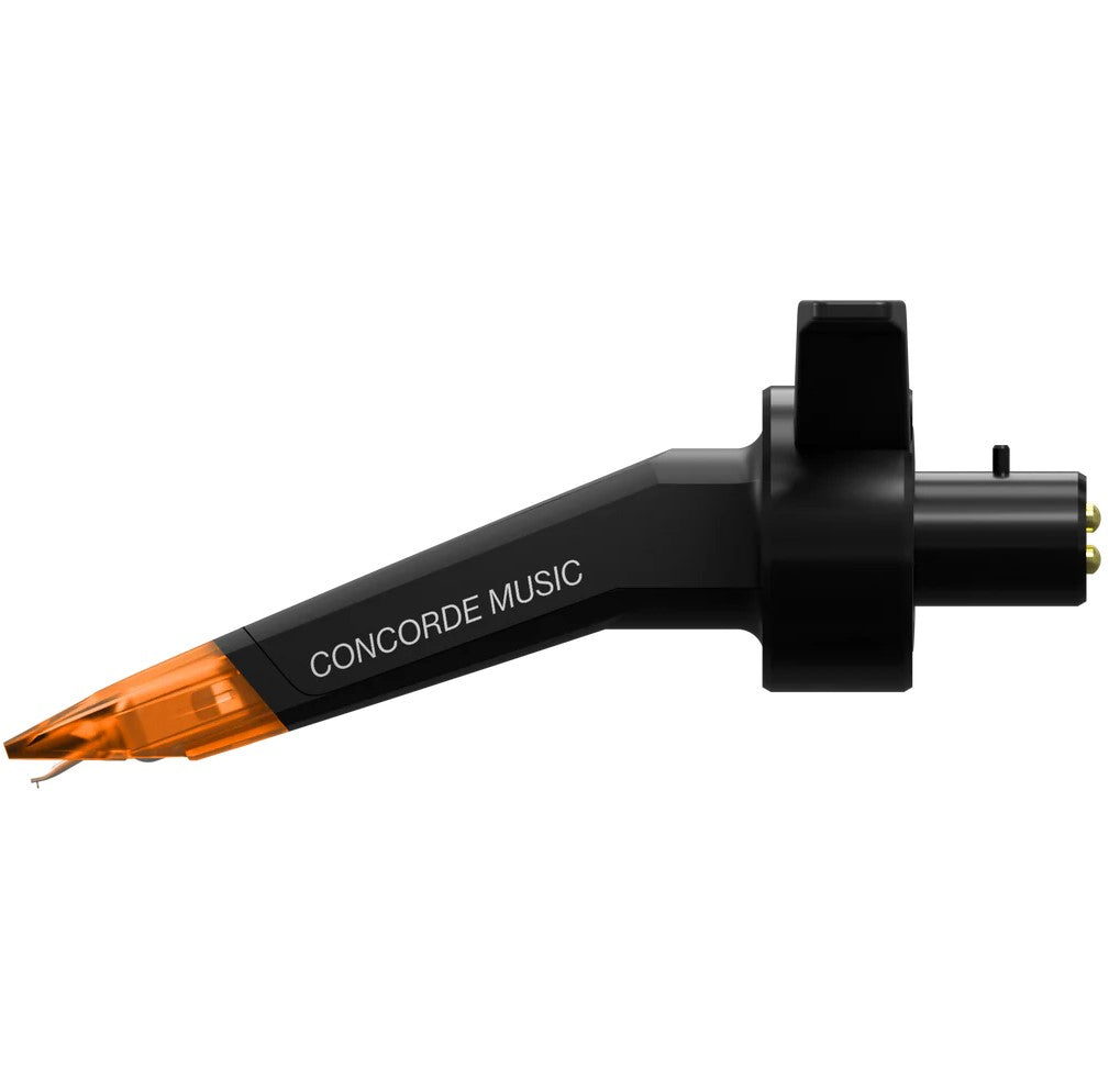 Ortofon Concorde Music Bronze turntable cartridge with bronze body and stylus, designed for high-quality vinyl playback.