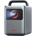Nebula Cosmos 4K SE projector displaying a vibrant image on a wall, showcasing its high-resolution 4K display and sleek design.