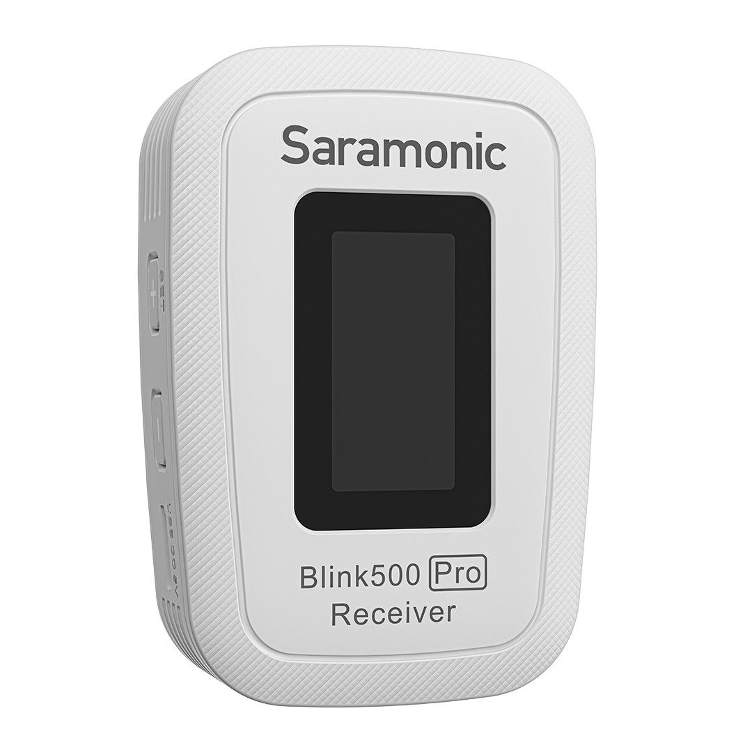 Saramonic Blink 500 Pro B1 wireless microphone system for creators, showing the compact transmitter and receiver.