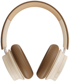 DALI Dali iO-8 wireless headphones in caramel white with cushioned ear cups and adjustable headband.