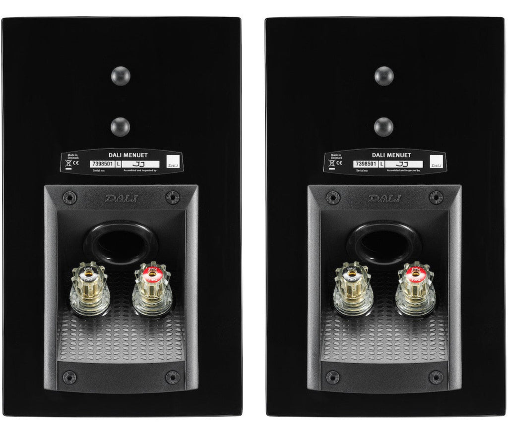 DALI Menuet passive bookshelf speakers with sleek design and wood finish, ideal for high-quality home audio systems.