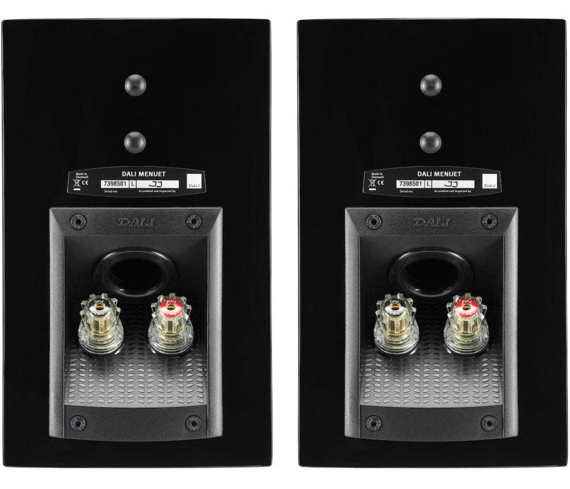 DALI Menuet passive bookshelf speakers with sleek design and wood finish, ideal for high-quality home audio systems.