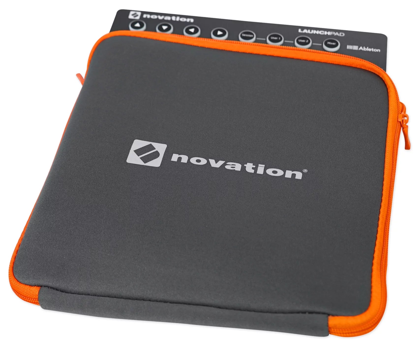 Novation Launchpad / Launch Control XL sleeve in black studio bag with padded interior and zipper closure for electronic music controllers.