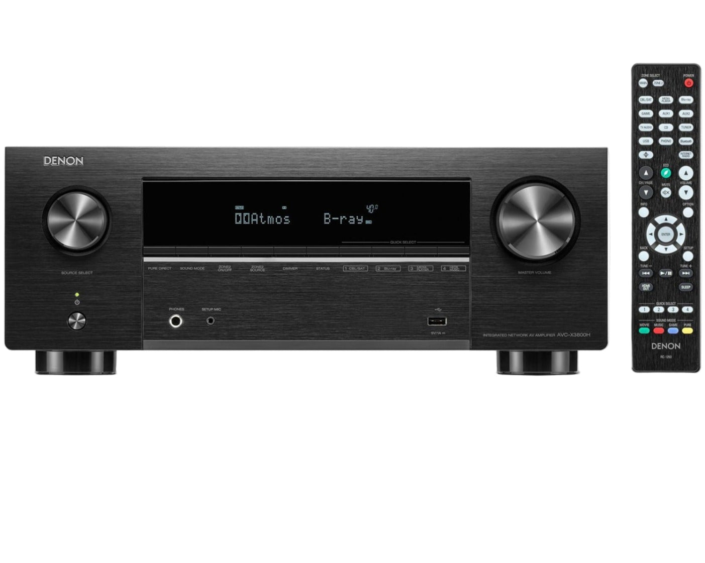 Denon AVC-X3800H stereo amplifiers, front