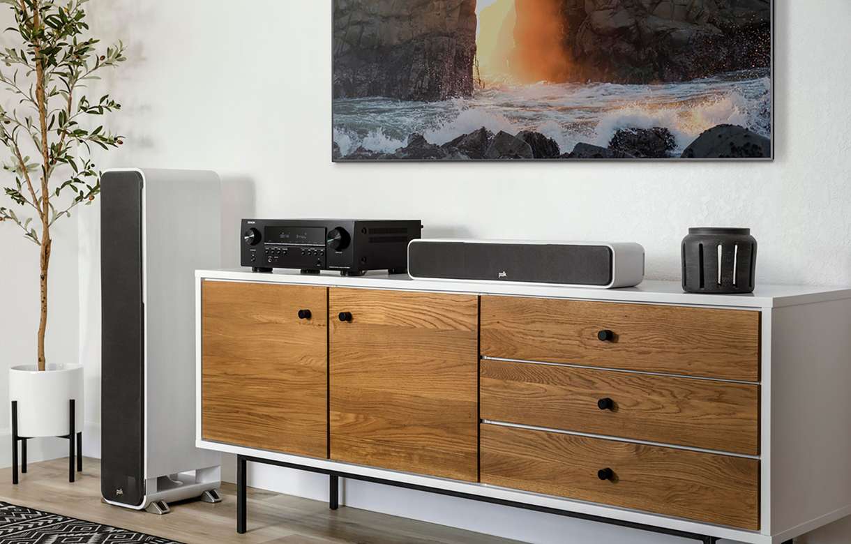 Denon AVR-S660H stereo amplifiers, top