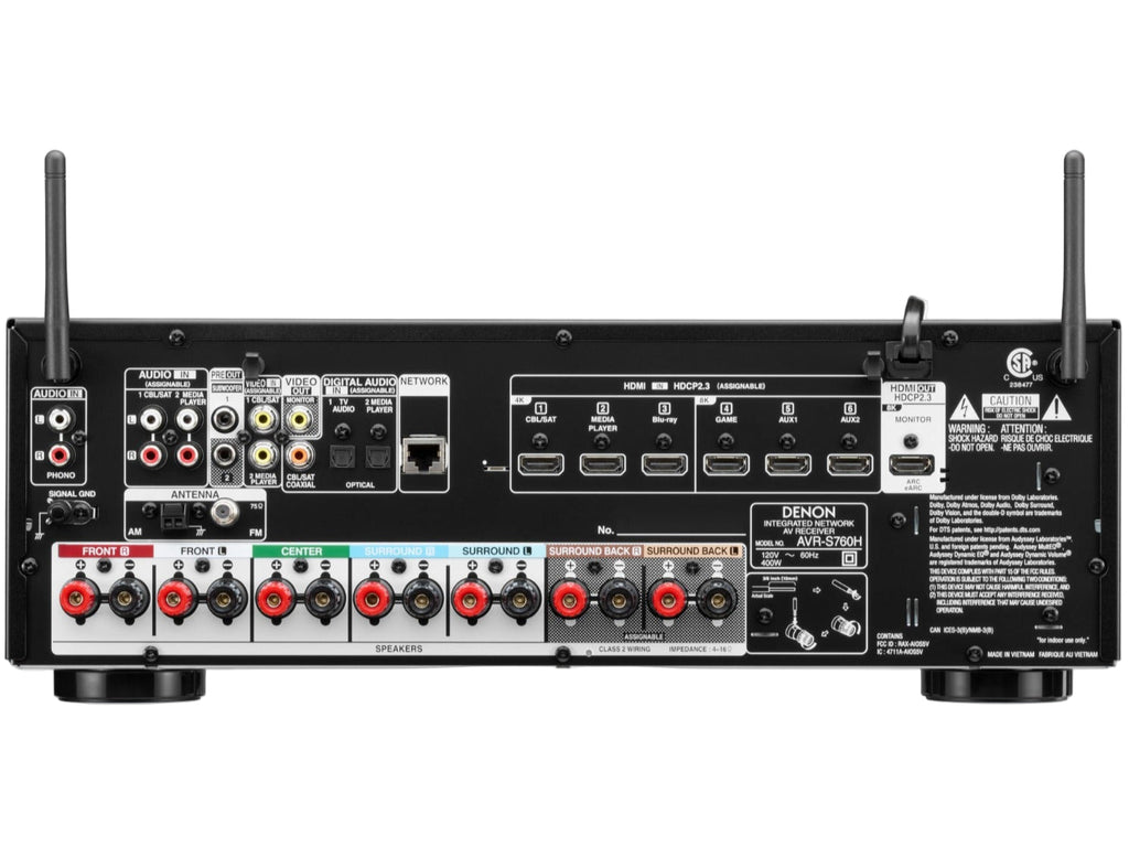 Denon AVR-S760H stereo amplifiers, front