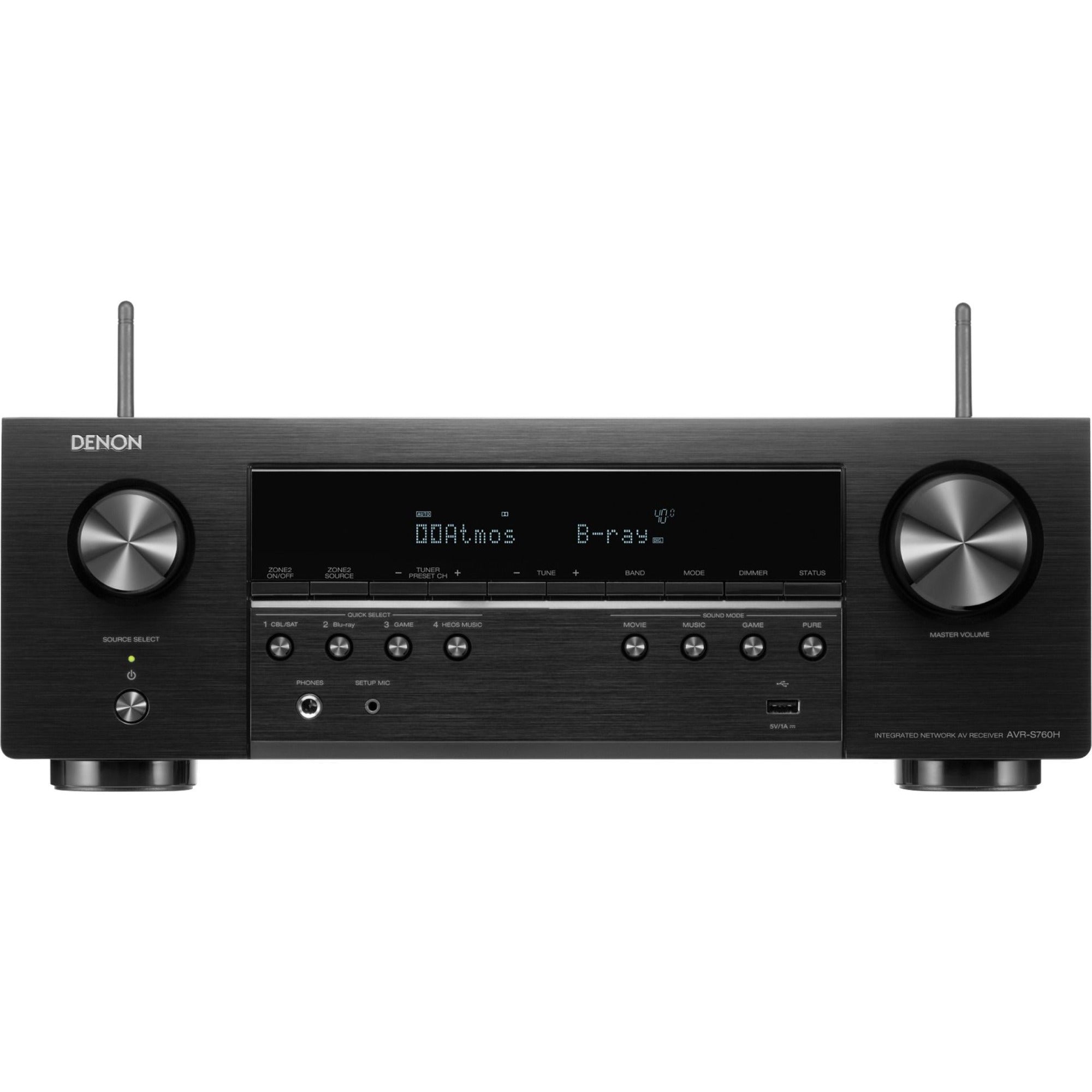 Denon AVR-S760H stereo amplifiers, front