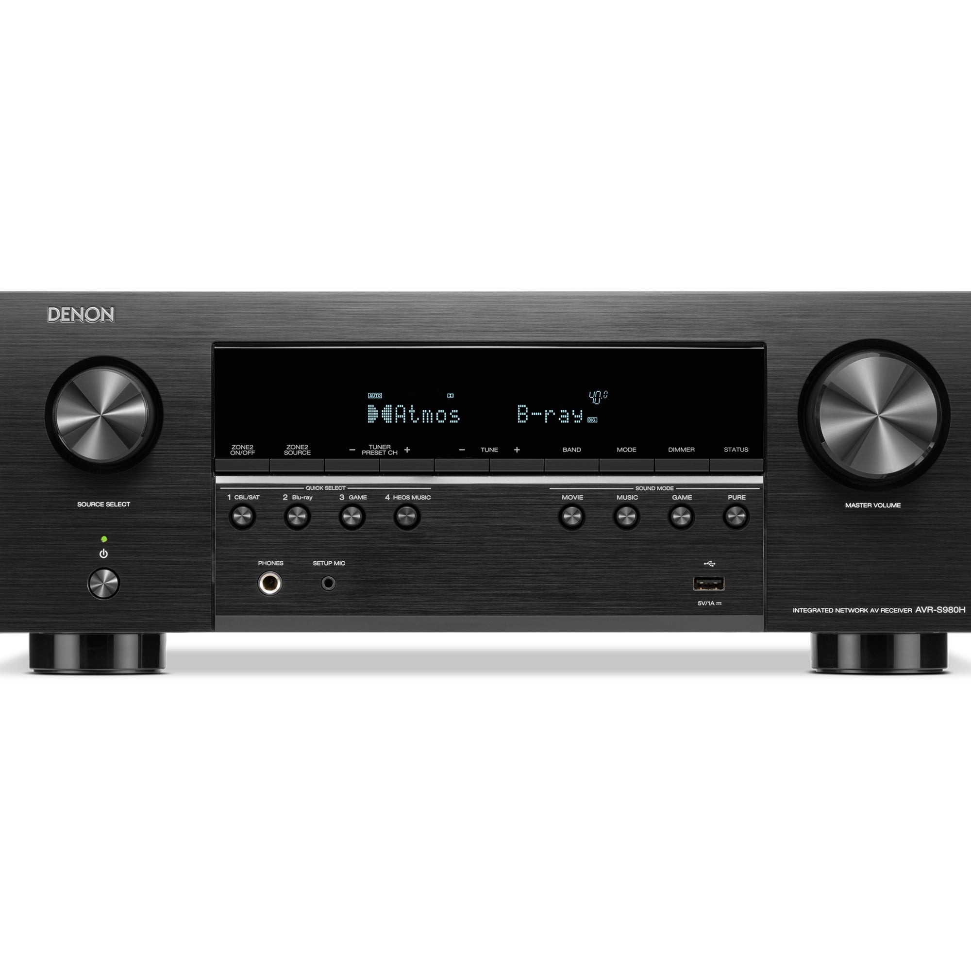 Denon AVR-S980H stereo amplifiers, front