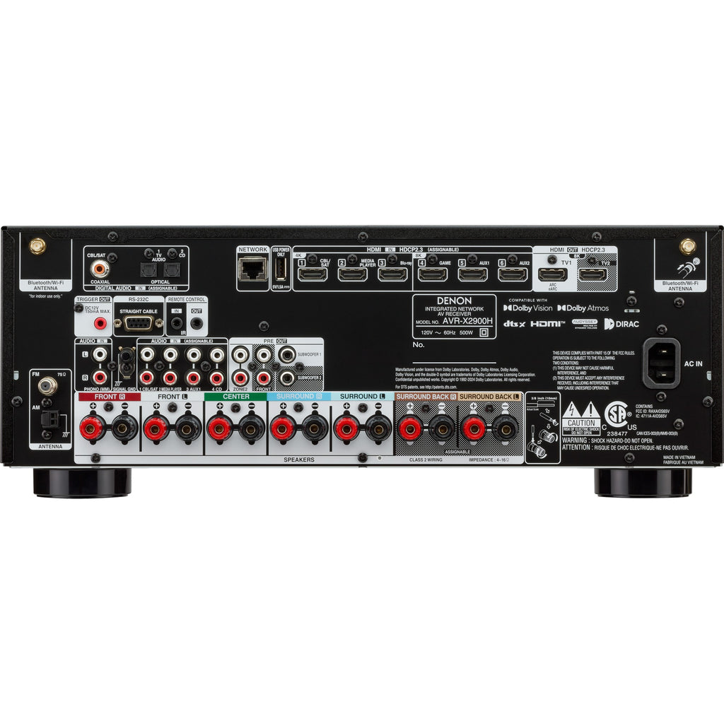 Denon AVR-X2900H DAB stereo amplifiers, front