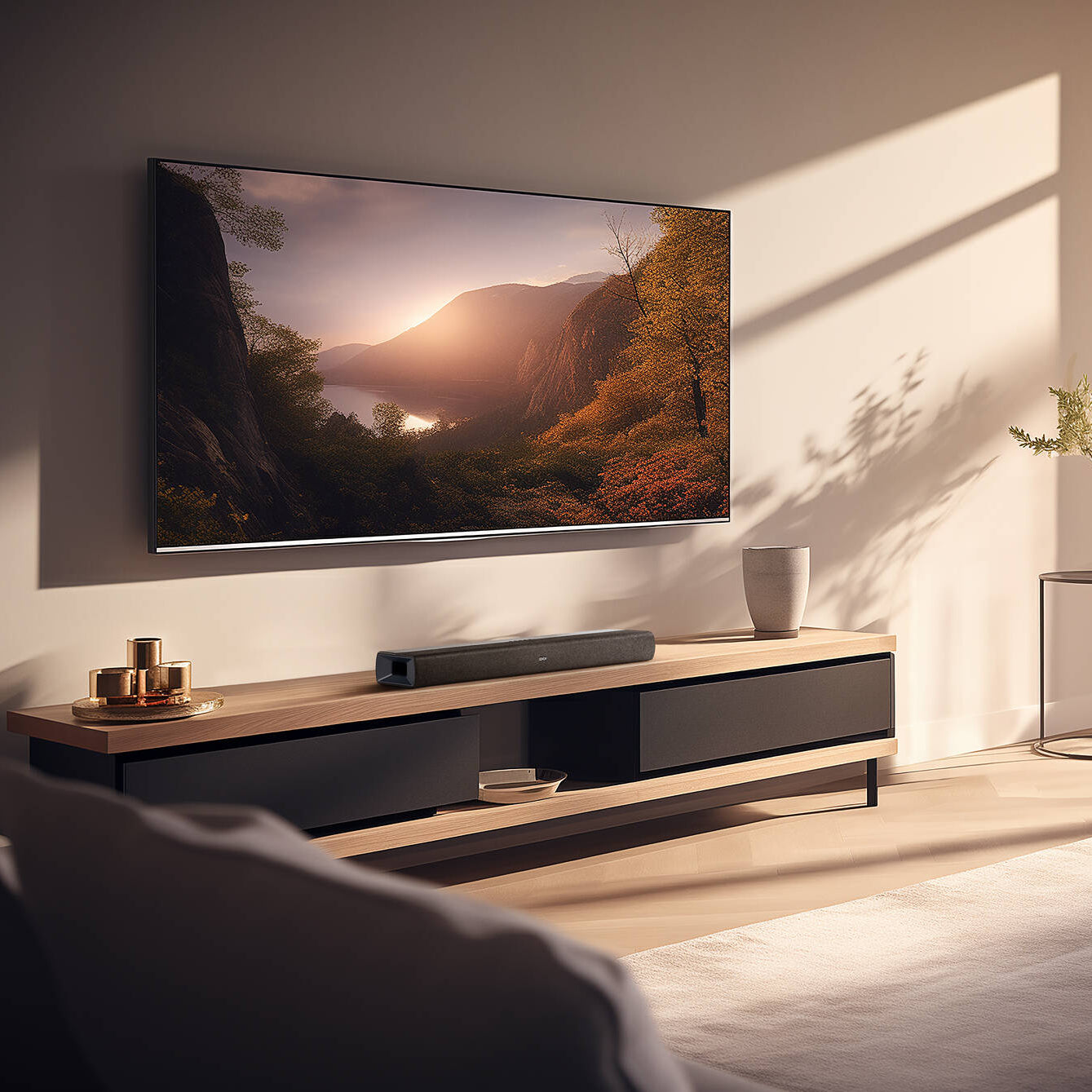 Denon DHT-S218 soundbars / tv speakers, alternate view