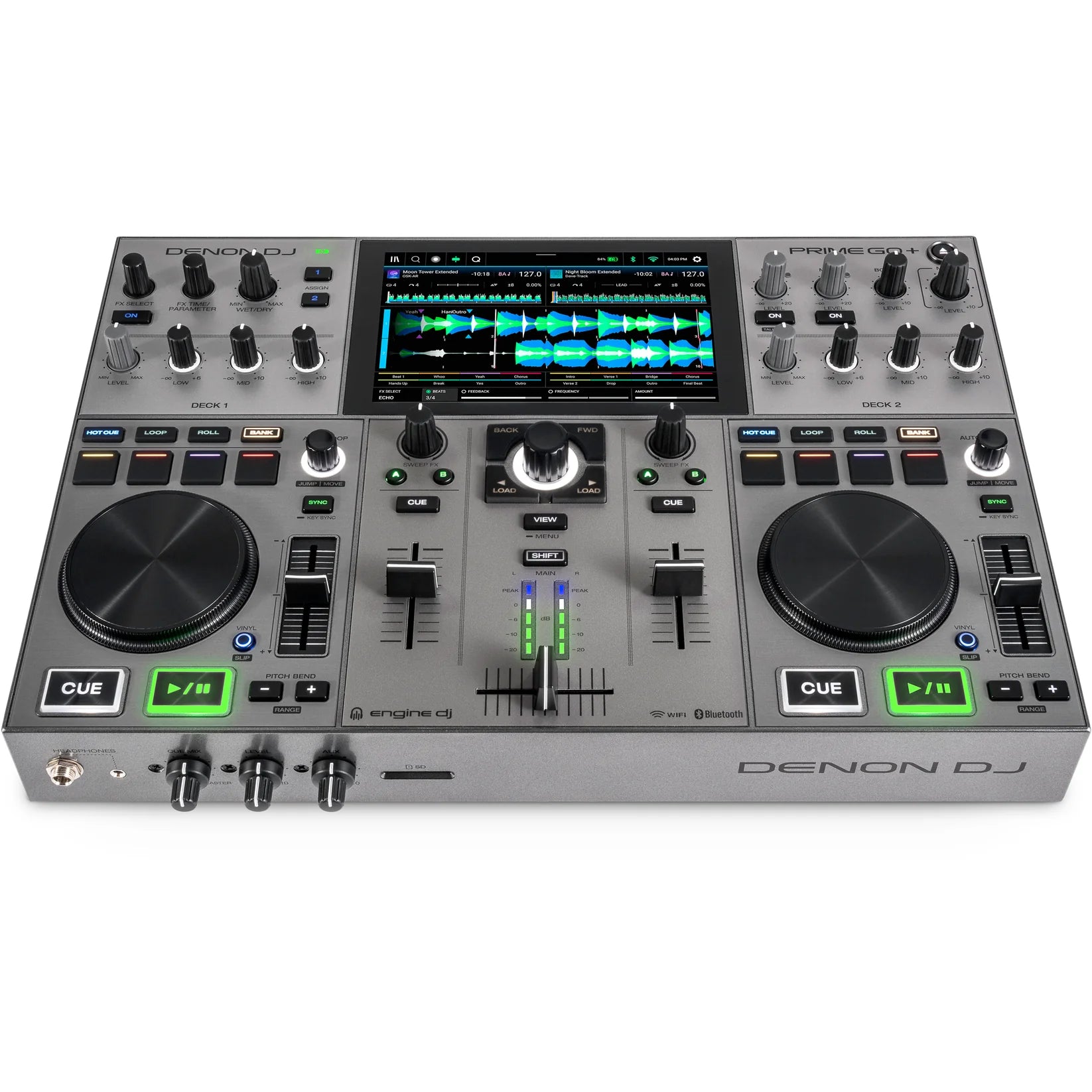 Denon DJ Prime GO+ dj media players, front