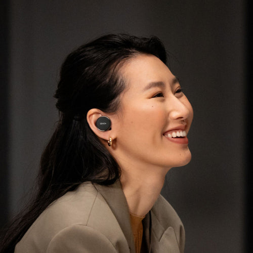 Denon PerL PRO wireless in-ear headphones, lifestyle