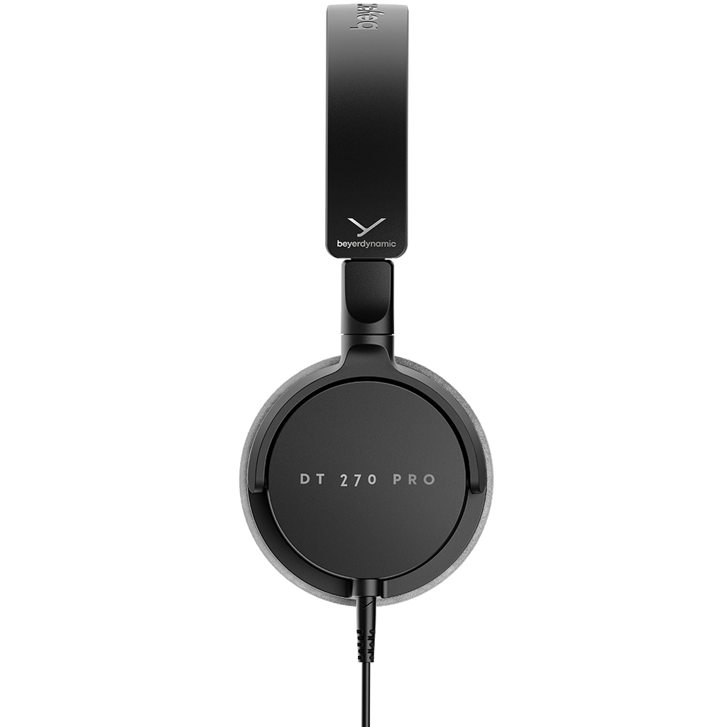 Beyerdynamic DT 270 Pro studio headphones, side view in black