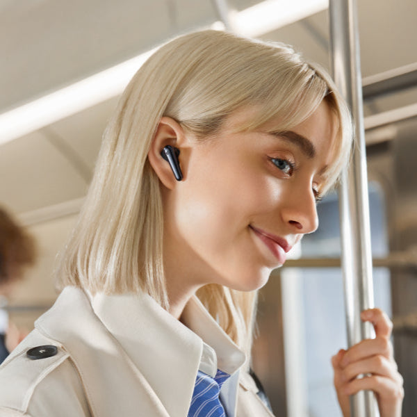 Soundcore Liberty 4 Pro wireless in-ear headphones with sleek design and ear tips visible in the image.