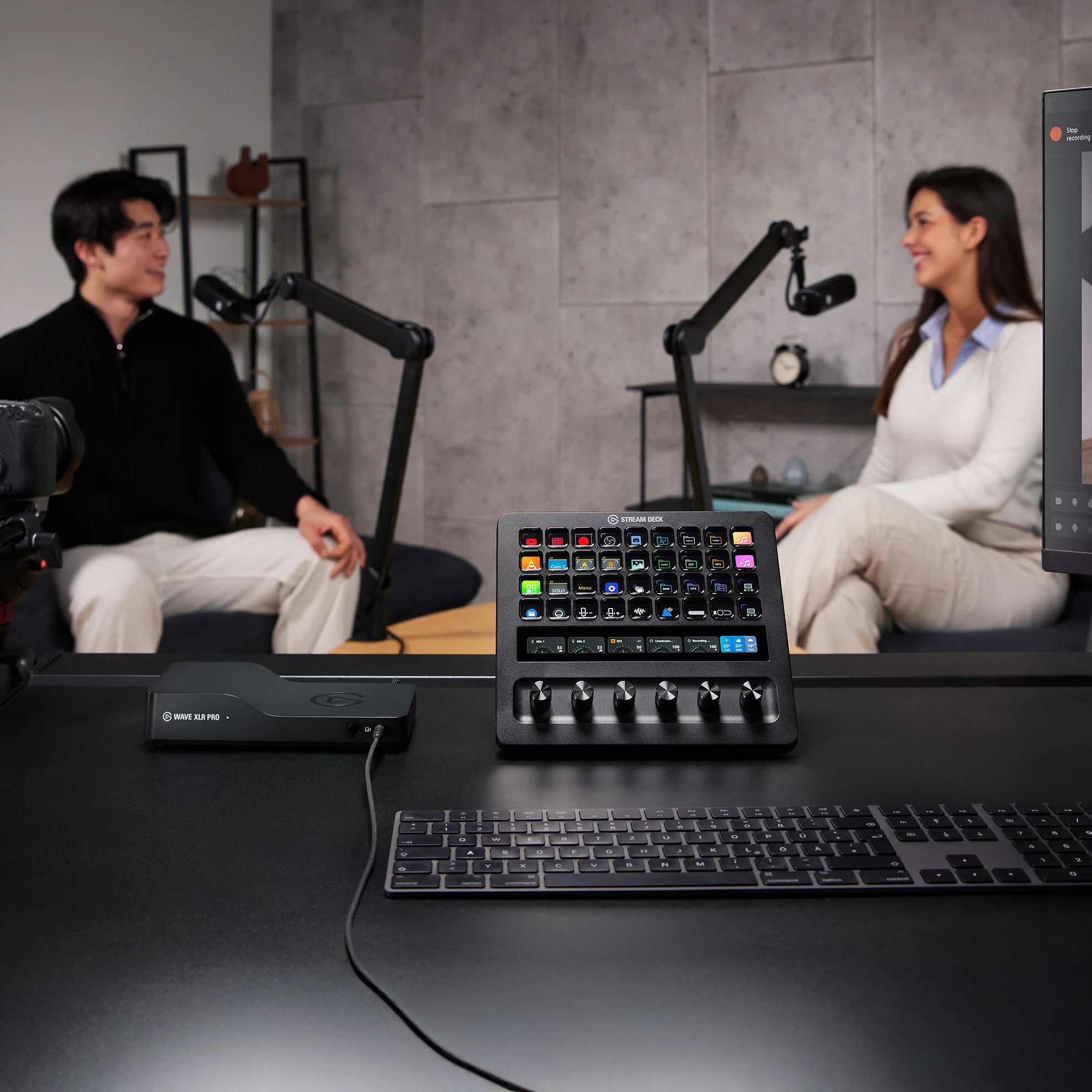 Elgato Stream Deck + XL video edit controllers, angle 5