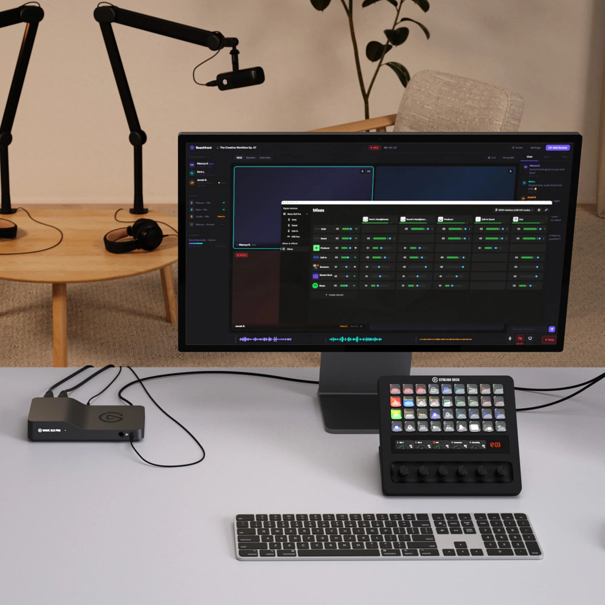 Elgato Stream Deck + XL video edit controllers, angle 6