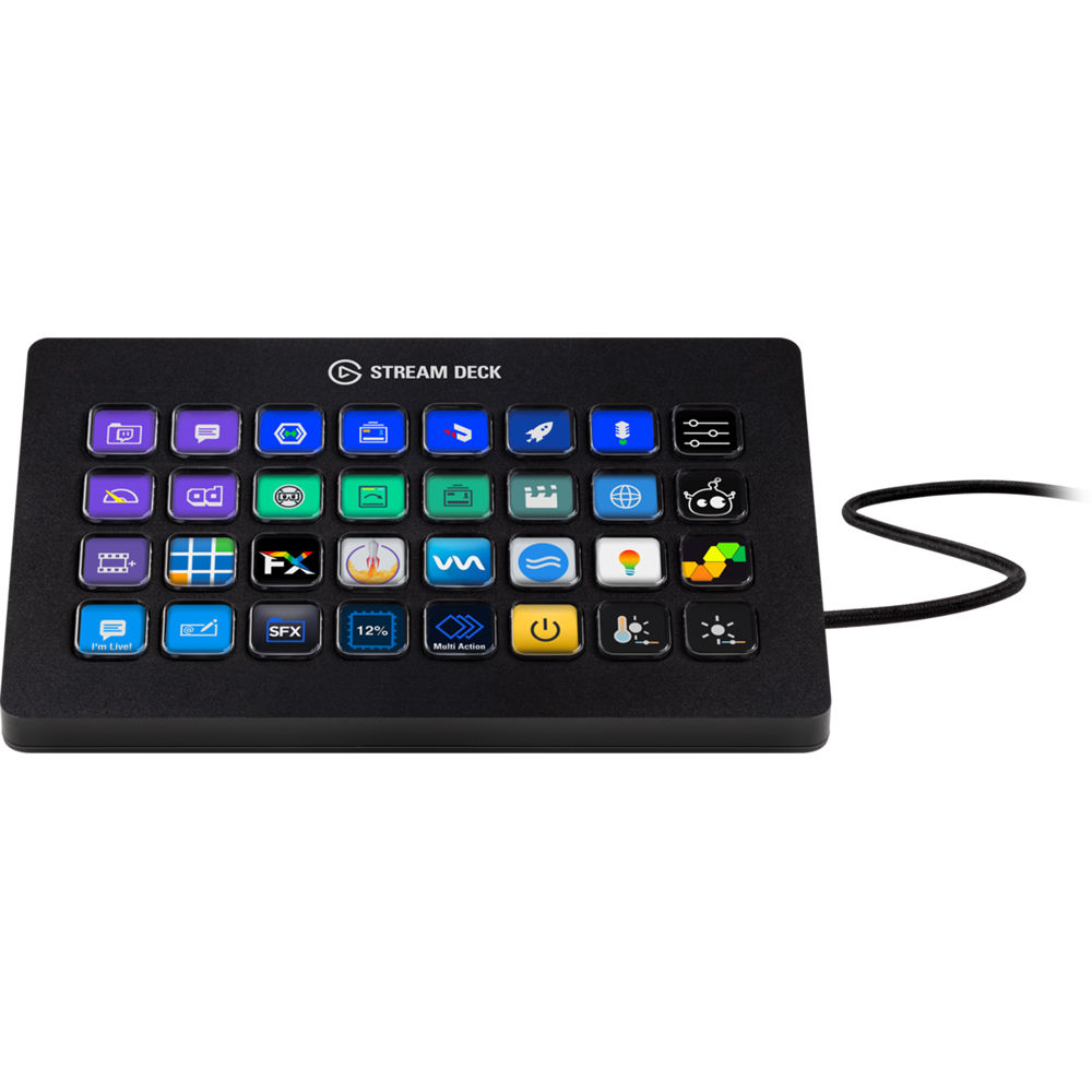 Elgato Stream Deck XL stream controller, angled view