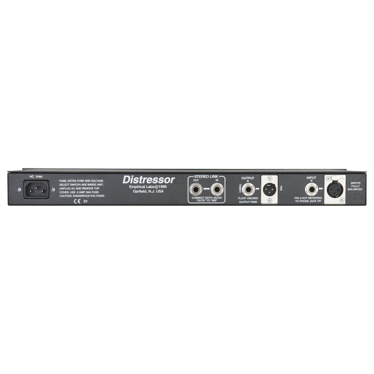 Empirical Labs EL8X Distressor audio compressor with sleek design and illuminated controls in a studio setting.