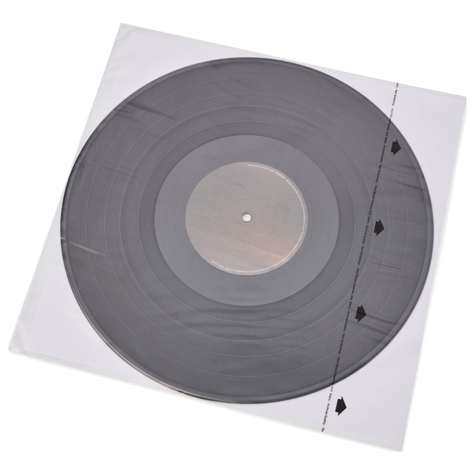Essentials TT Sleeves Inner 25, LP inside a clear inner sleeve