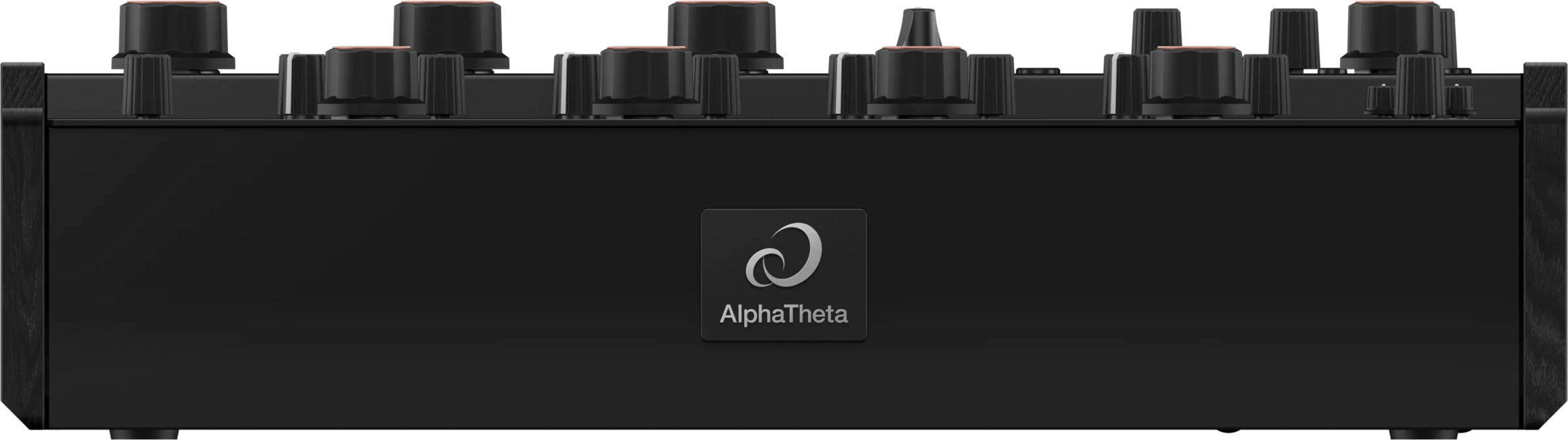 AlphaTheta Euphonia DJ mixer with multiple control knobs and sliders, professional audio equipment for mixing music.