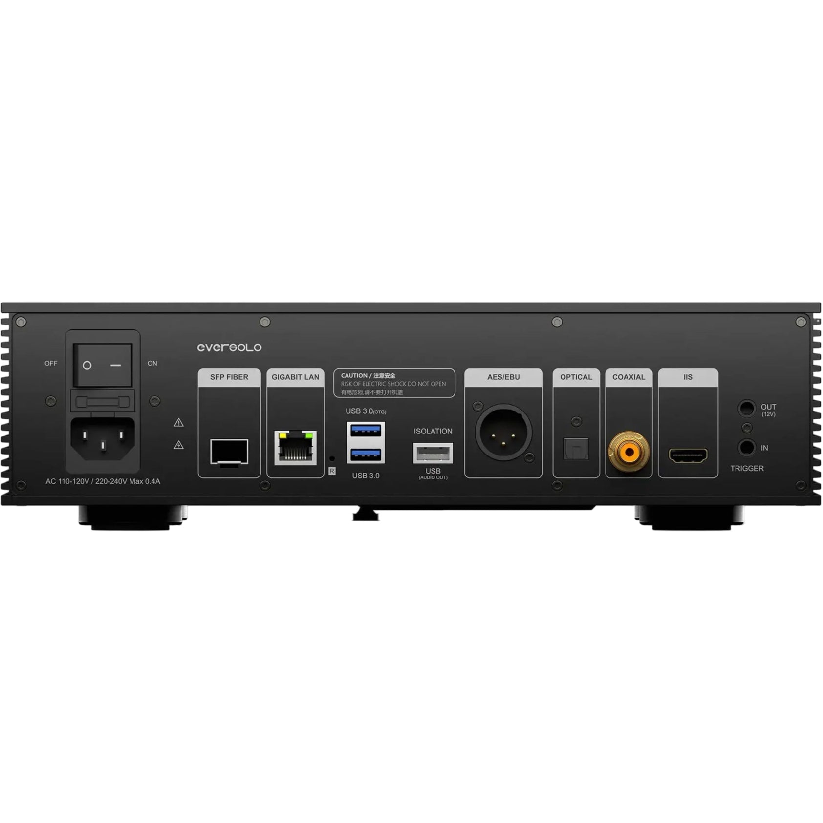 Eversolo T8 music streaming transport, touchscreen detail