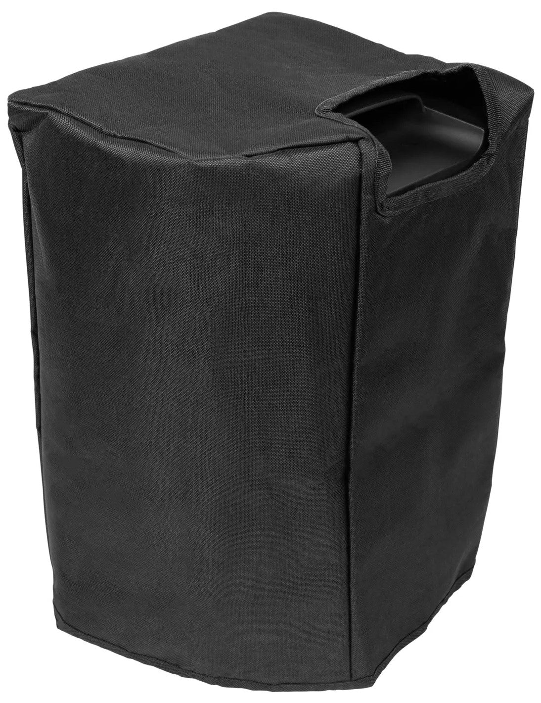 Dust cover for Samson Expedition Explor PA speaker system, shown on a black background with protective padding and handles.