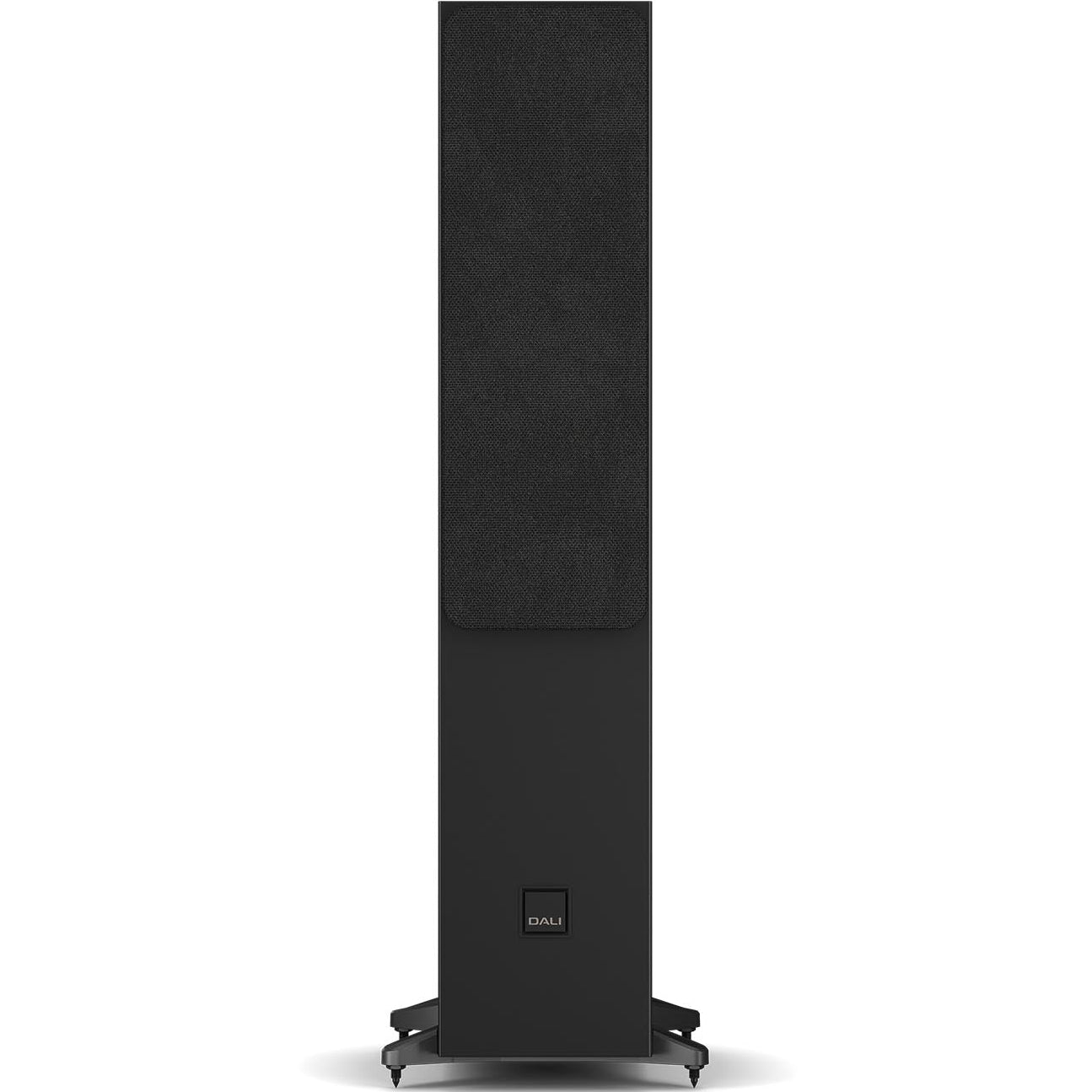DALI Sonik 5 passive floorstanding speakers with sleek black cabinets and multiple drivers for rich stereo sound.