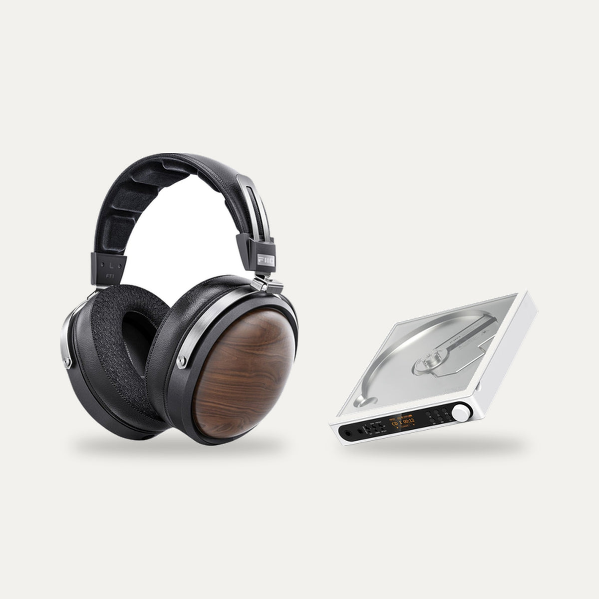 FiiO DM15 R2R + FiiO FT1 CD Headphone Set – CD Player Finish White