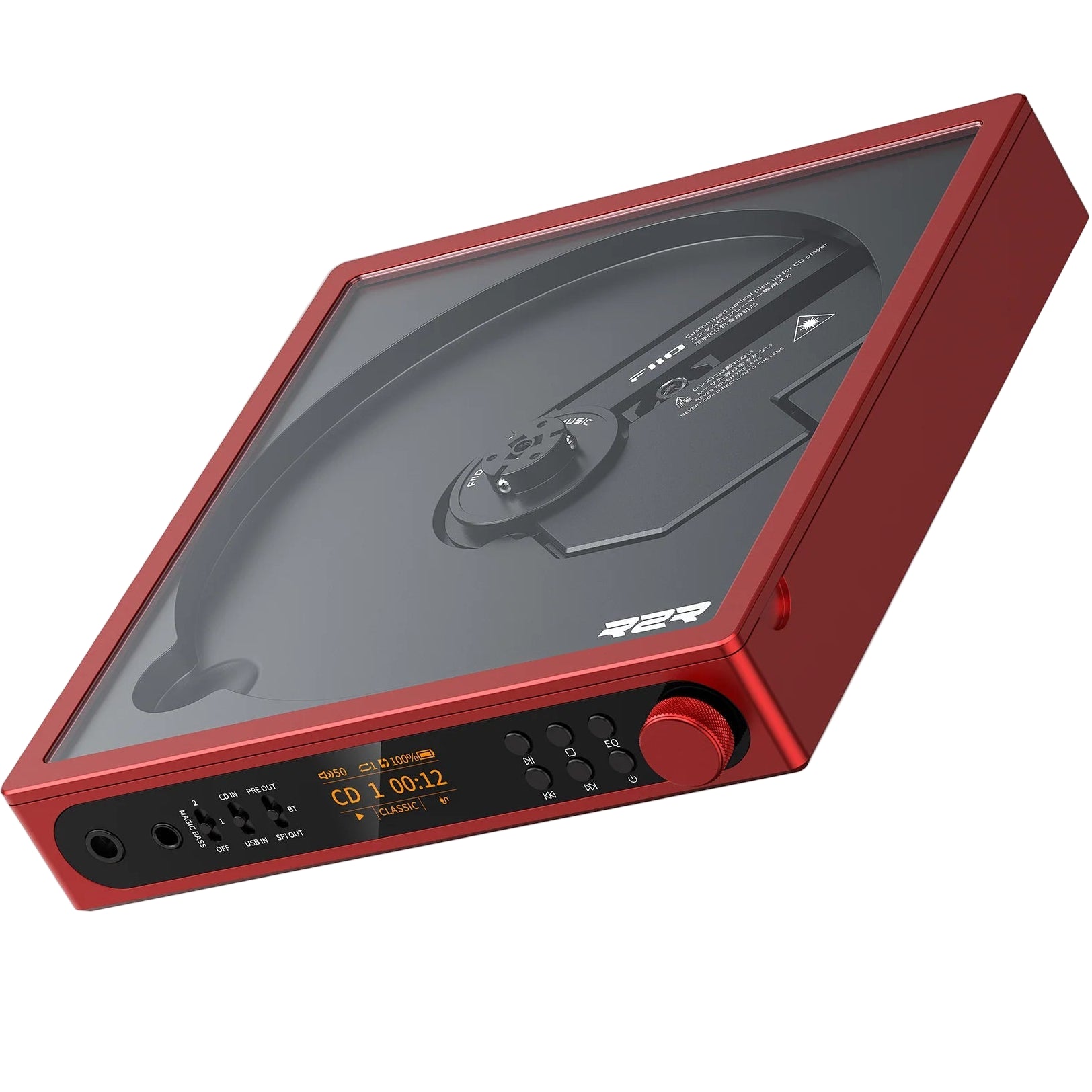 FiiO DM15 R2R portable CD player in red