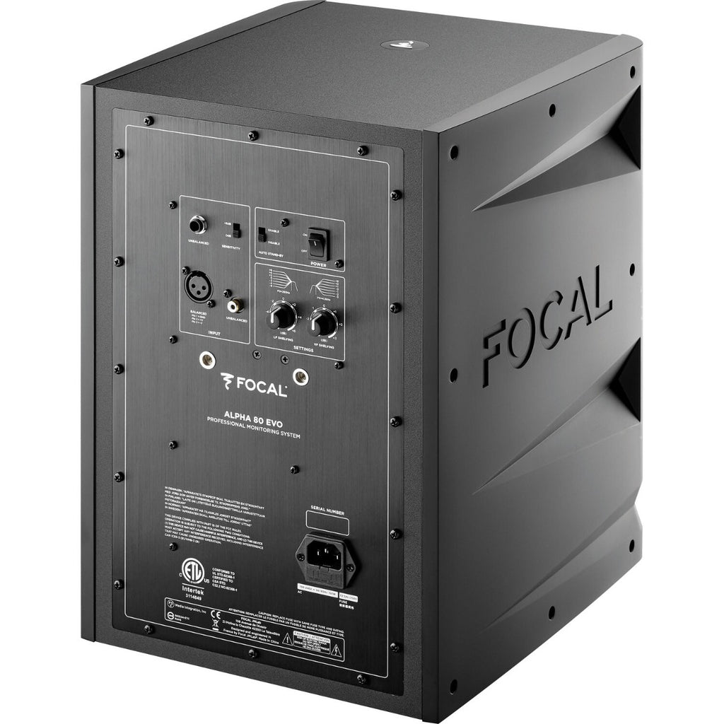 Focal Alpha 80 Evo, active nearfield monitors, back