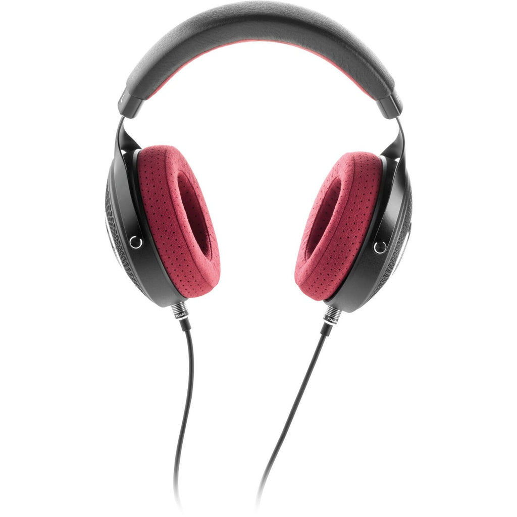 Focal Clear MG Professional open-back headphones, black, rear view.