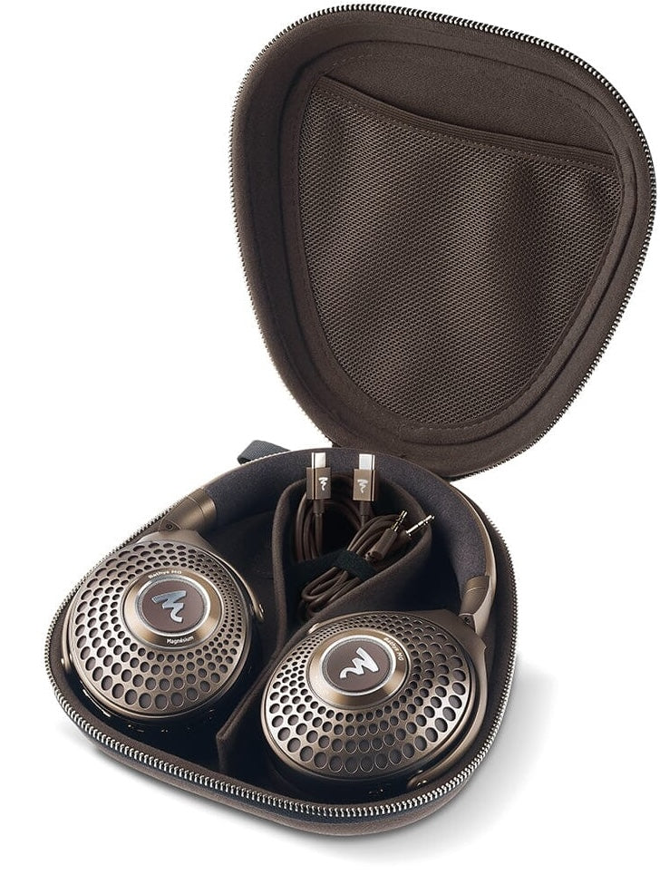 Focal Bathys MG wireless headphones with over-ear design, black color, and built-in controls for immersive audio experience.