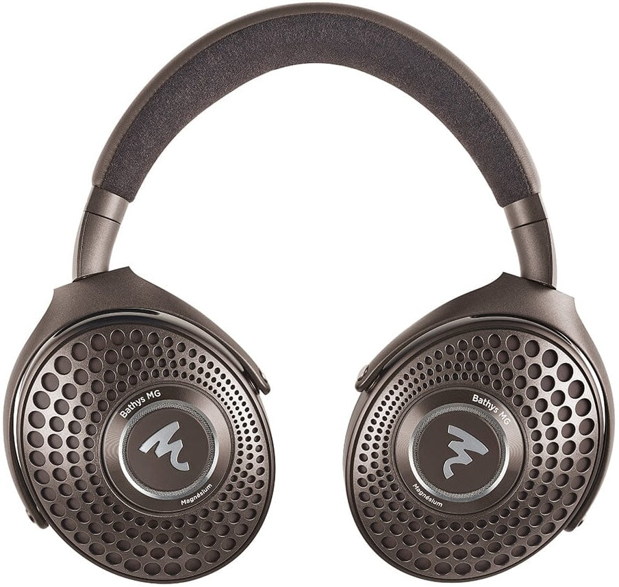 Focal Bathys MG wireless headphones with over-ear design, black finish, and padded ear cups for comfortable listening.
