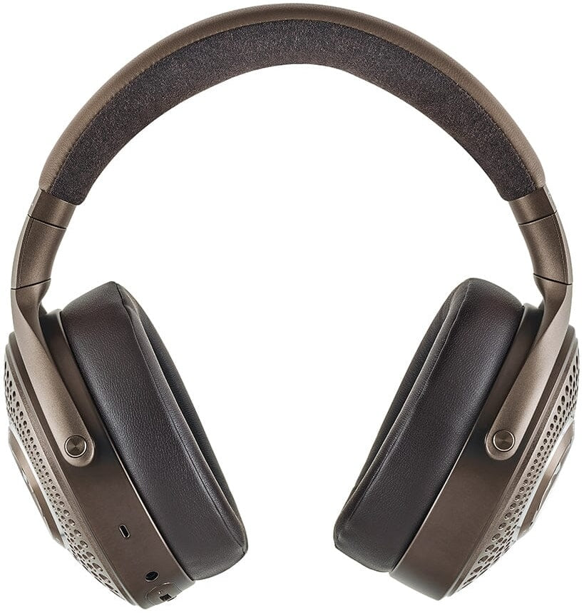 Focal Bathys MG wireless headphones with over-ear design and premium black finish, featuring sleek ear cups and headband.