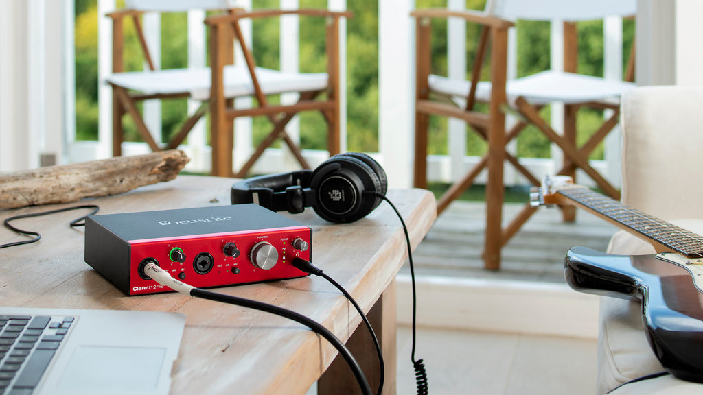Focusrite Clarett+ 2Pre audio interface.