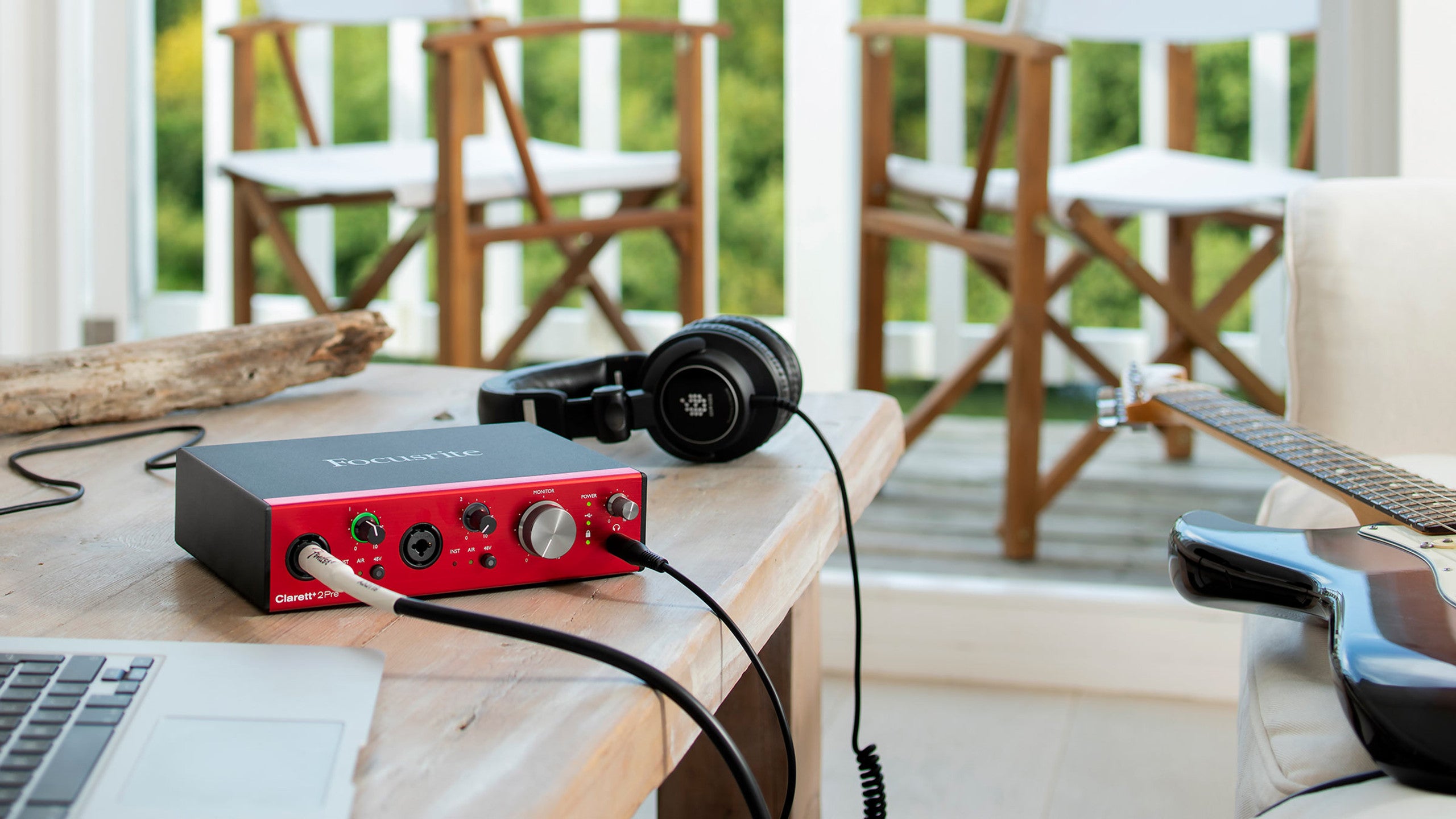 Focusrite Clarett+ 2Pre audio interface.