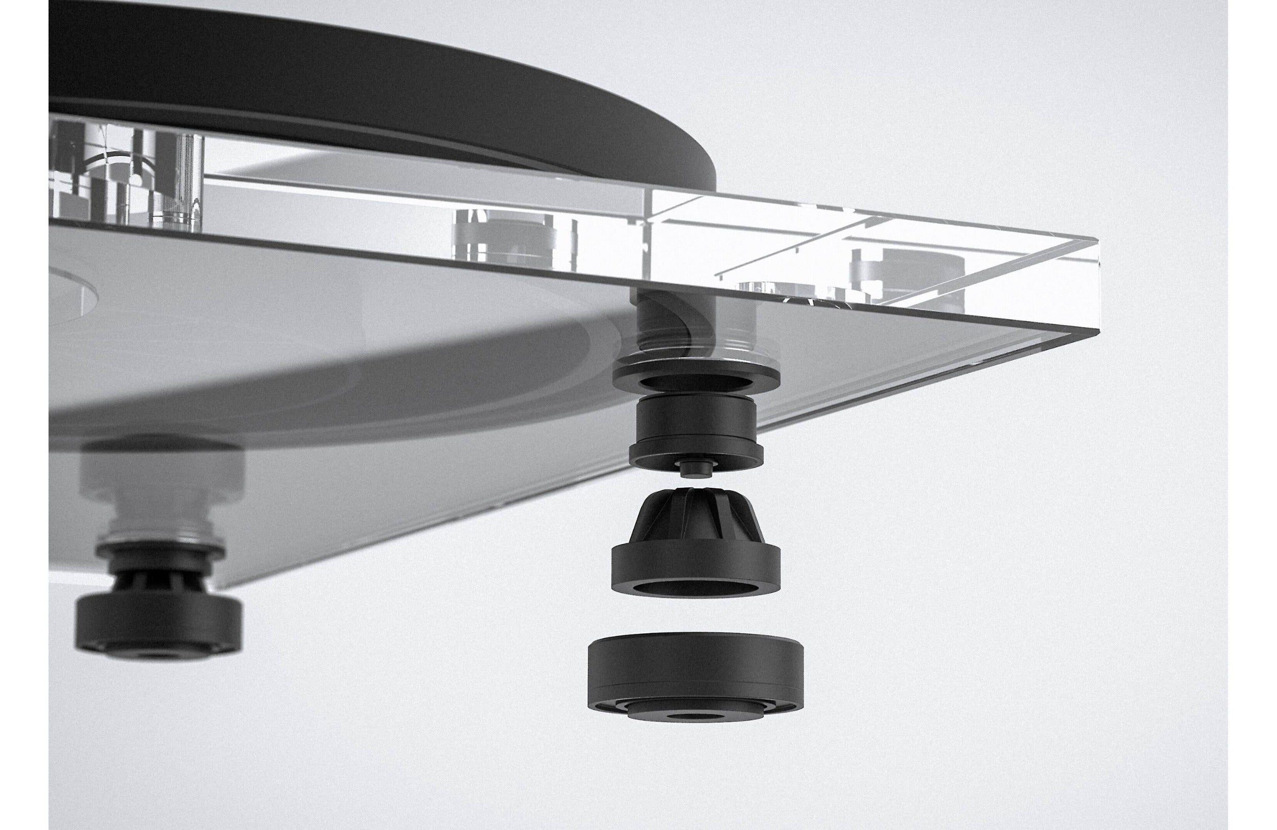 Pro-Ject XA B turntable with sleek design and wooden plinth, featuring tonearm and platter for high-quality vinyl playback.