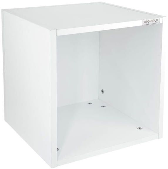 Glorious Record Box 110 vinyl record storage box, white, with accessories (view 3)