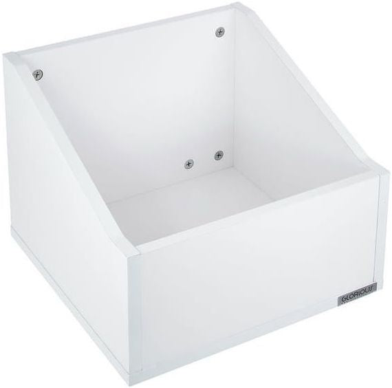 Glorious Record Box Advanced 110 vinyl record storage box, white, with accessories (view 3)