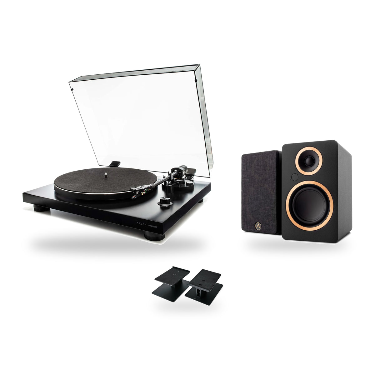 Argon Audio TT-3 + Fenris A4 + Kontur 10 Vinyl Starter Setup – Turntable Finish Black, Speaker Finish Black