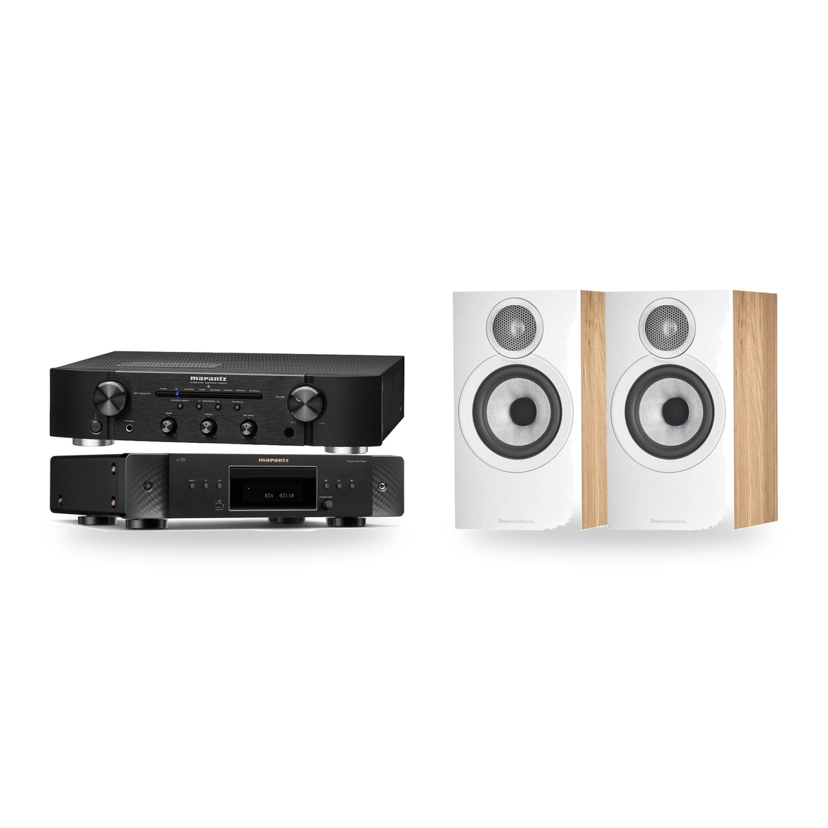 Marantz PM6007 + CD 70 + Bowers & Wilkins 607 S3 CD System – Speaker Finish Oak