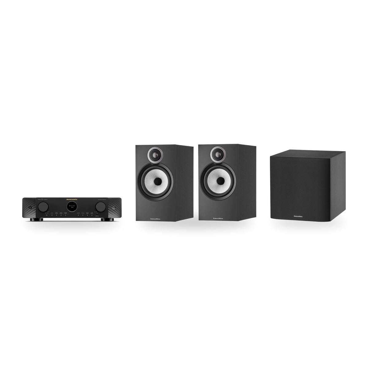 Marantz CINEMA 70s Series 2 + Bowers & Wilkins 606 S3 + ASW608 2.1 Cinema Set – Receiver Finish Black, Speaker Finish Black