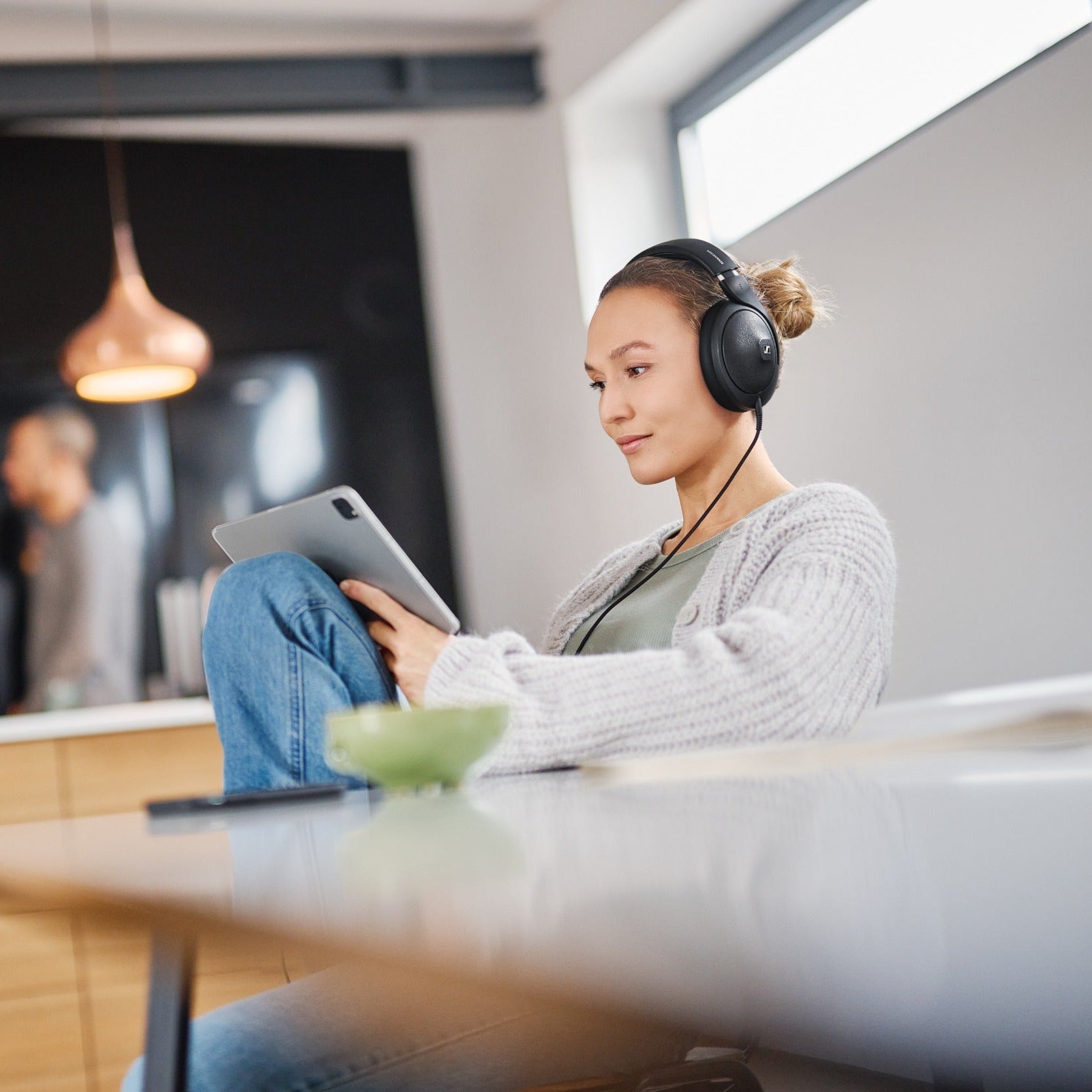 Sennheiser HD 620S wired headphones with over-ear design, featuring plush ear cups and adjustable headband for immersive listening.