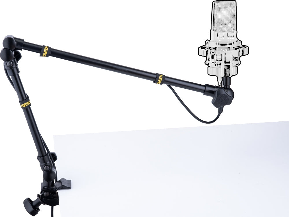 Hercules Stands DG107B broadcast mic arm, view 3