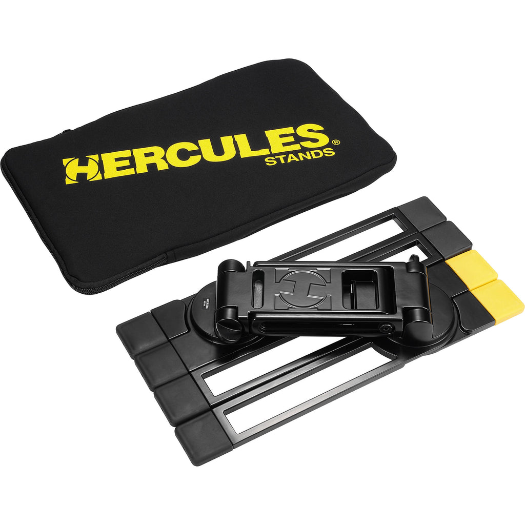 Hercules Stands DG400BB laptop stand, with laptop