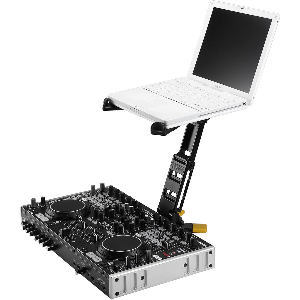 Hercules Stands DG400BB laptop stand, folded with carry bag