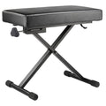 Hercules Stands KB200 keyboard stand with black adjustable metal frame for supporting electronic keyboards.